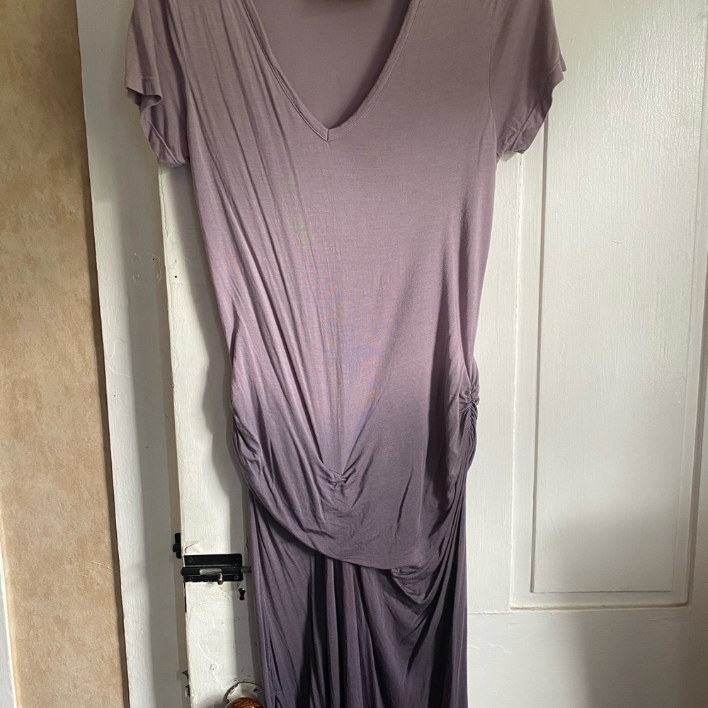 Young Fabulous & Broke Purple Sheath Maxi Dress with Dolman Sleeves